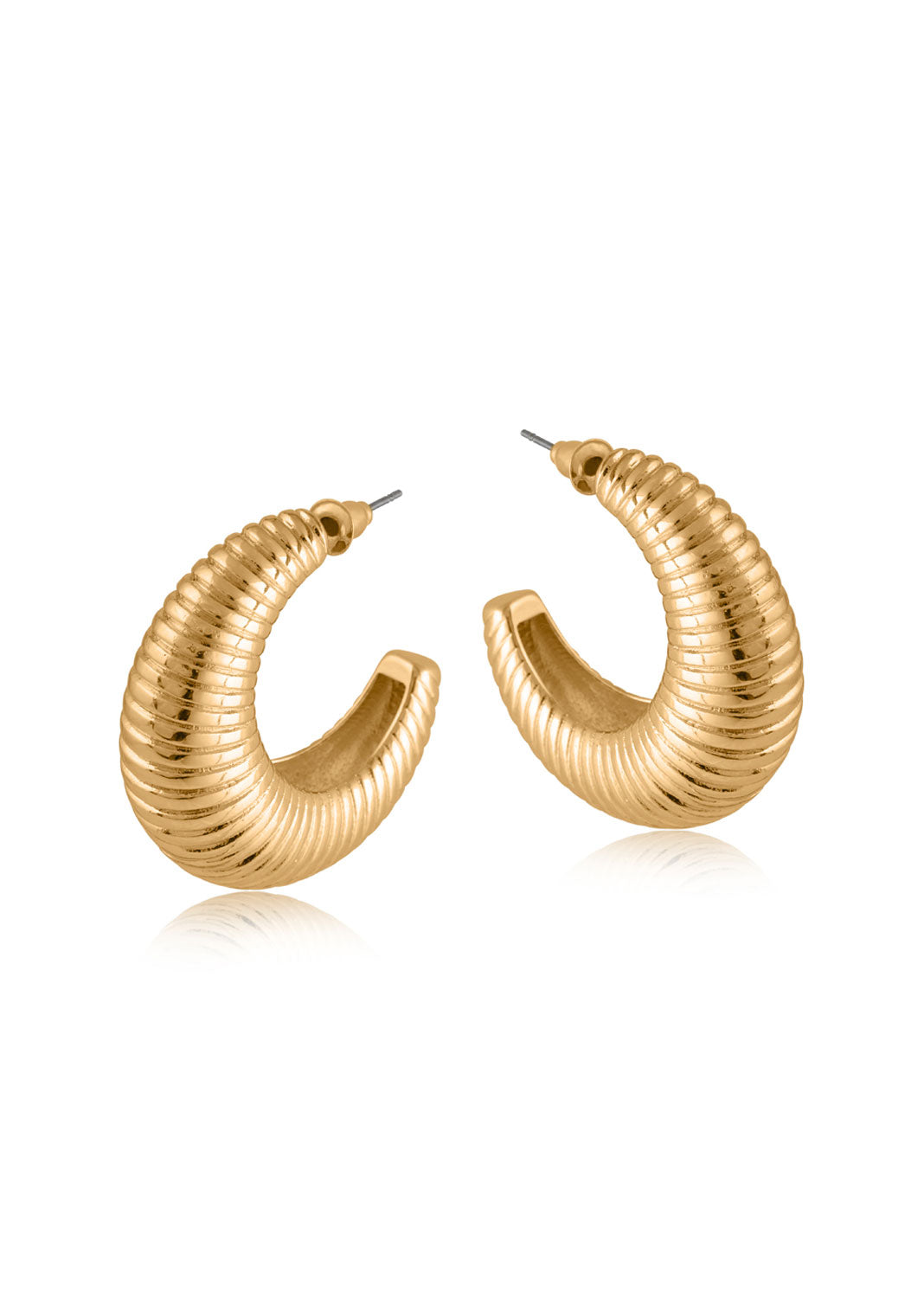 Daria Ripple Effect Hoops in Gold
