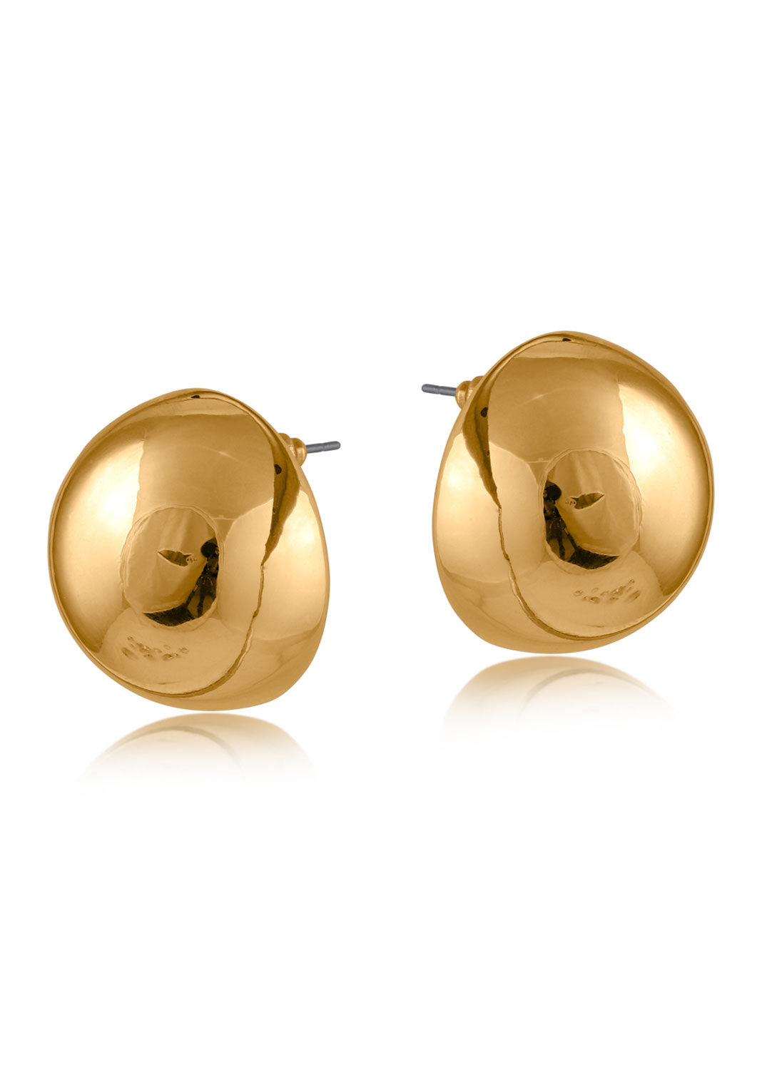 Sam Dome Stud Earrings in Gold