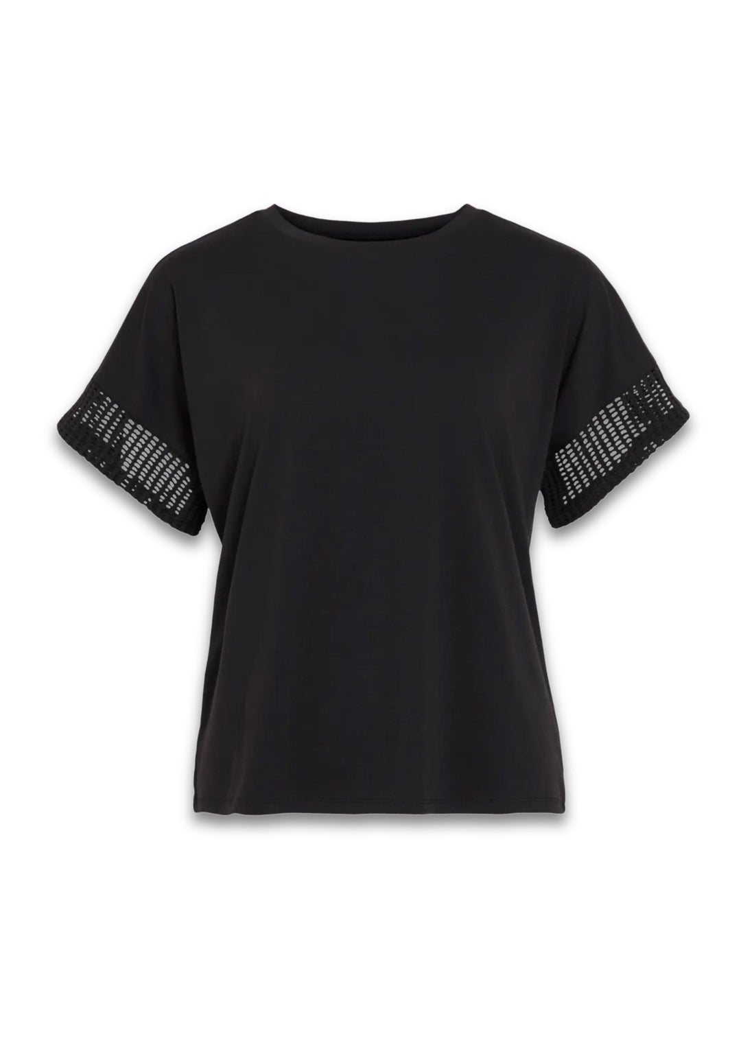 Zima Crochet Tshirt in Black