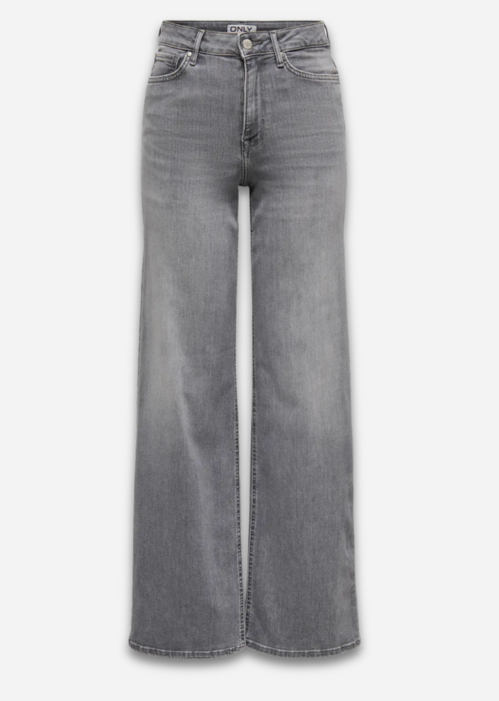 Madison Wide Leg Jeans in Light Grey