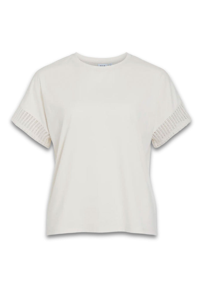 Zima Crochet Tshirt in Cream