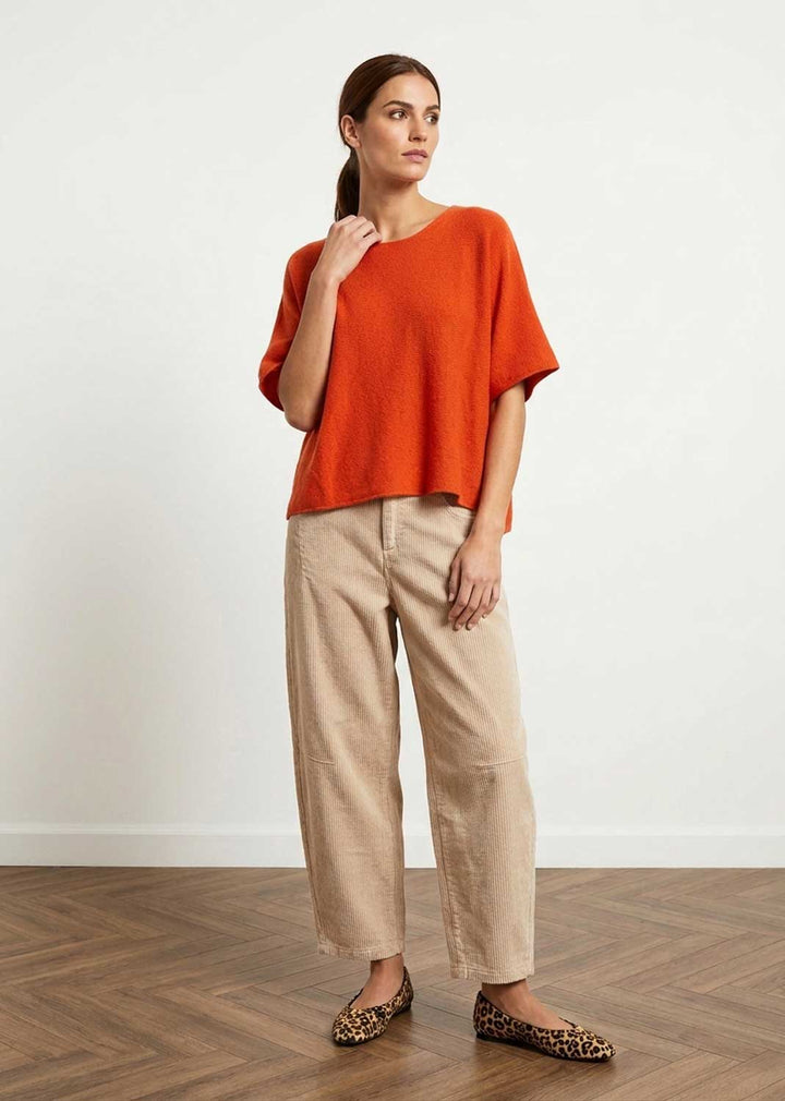 Alexis Cream Cord Barrel Pants