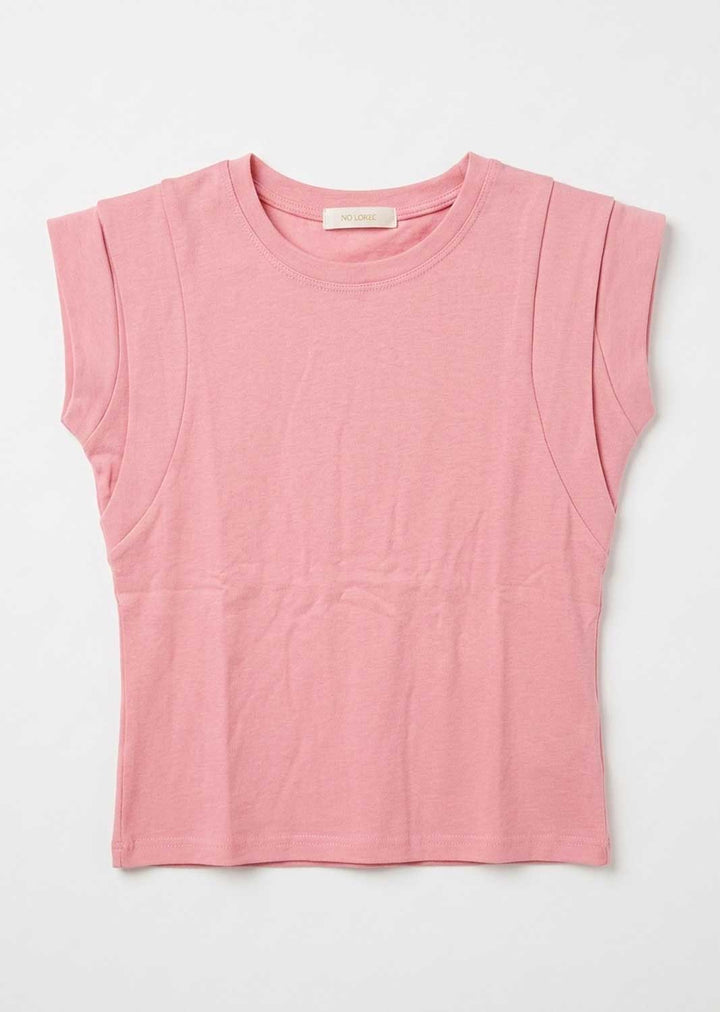 Pink Extended Shoulder Tshirt