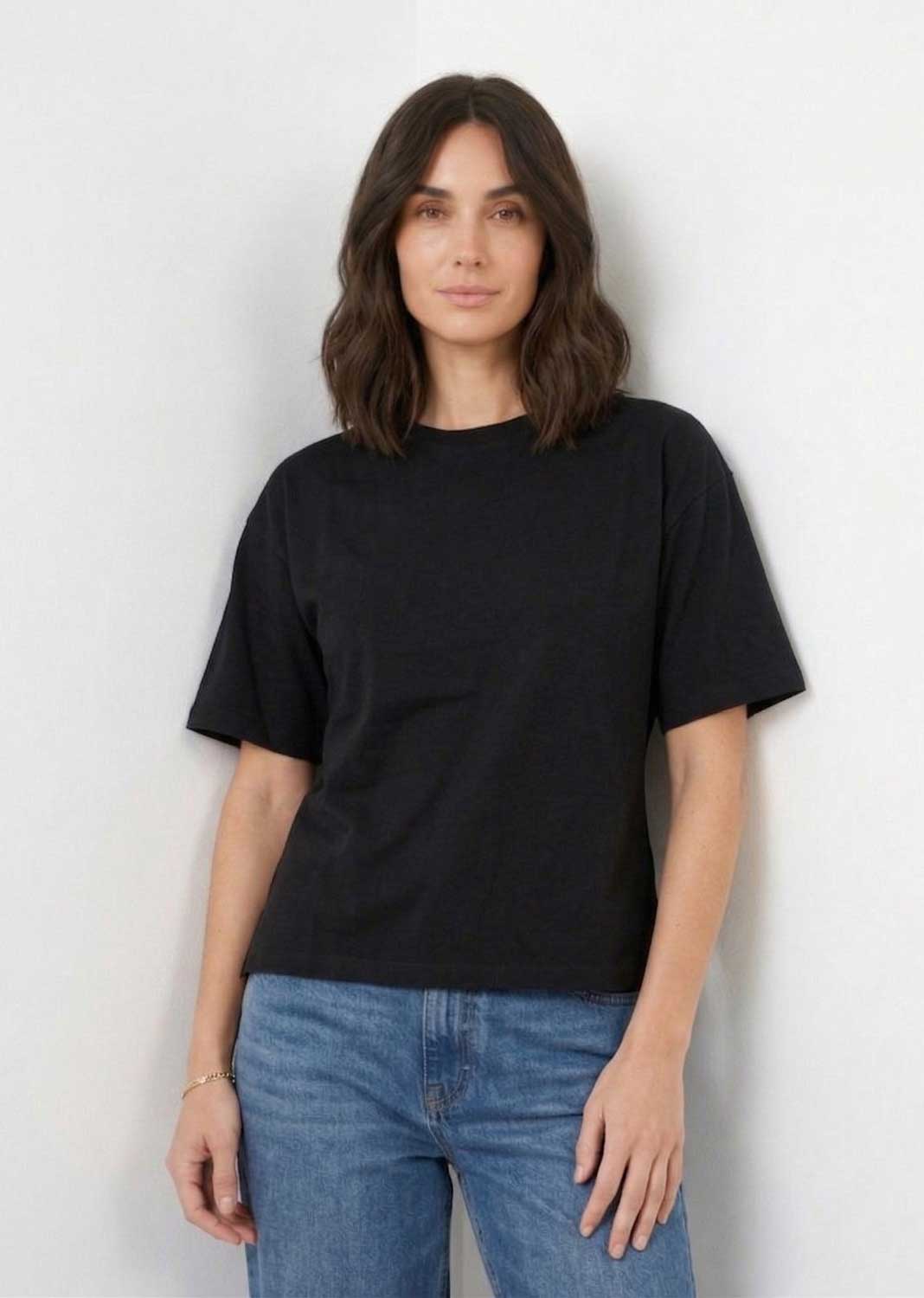 Annie Black Structured T-shirt
