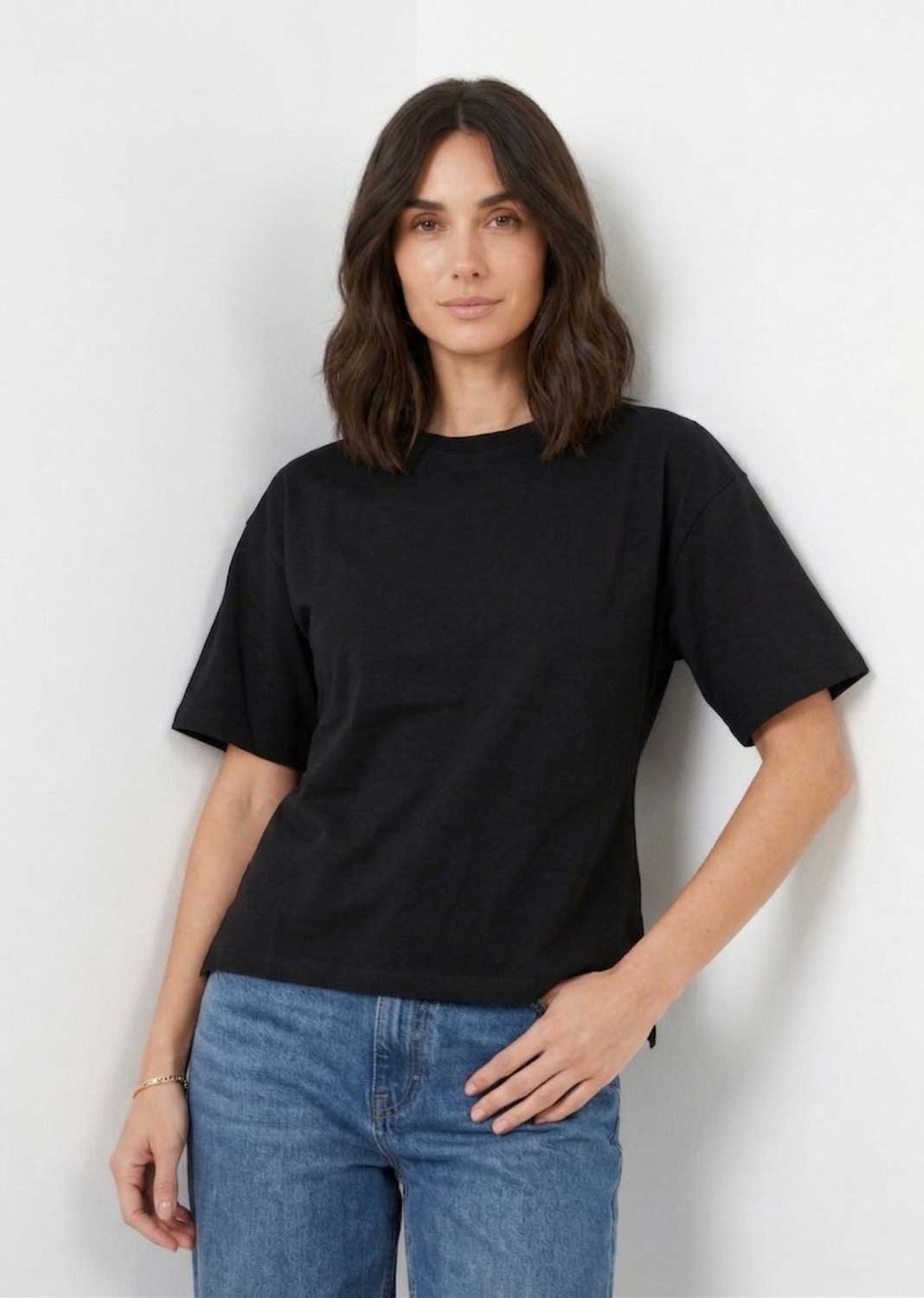peplum tshirt black