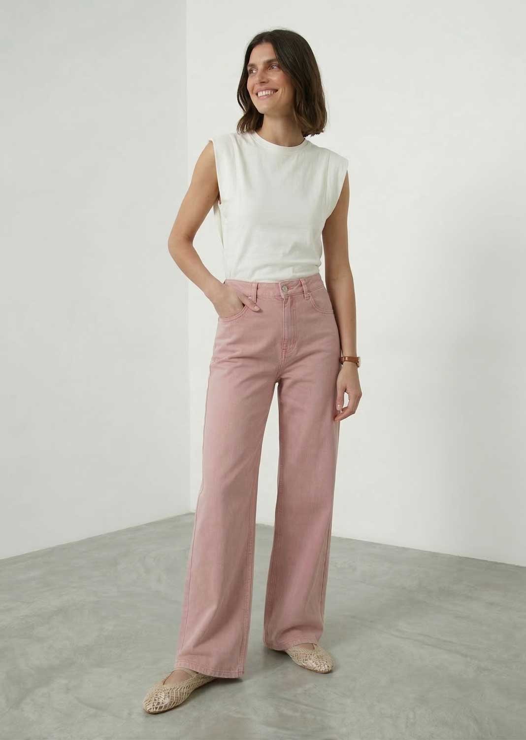 Arabella Pale Pink Jeans