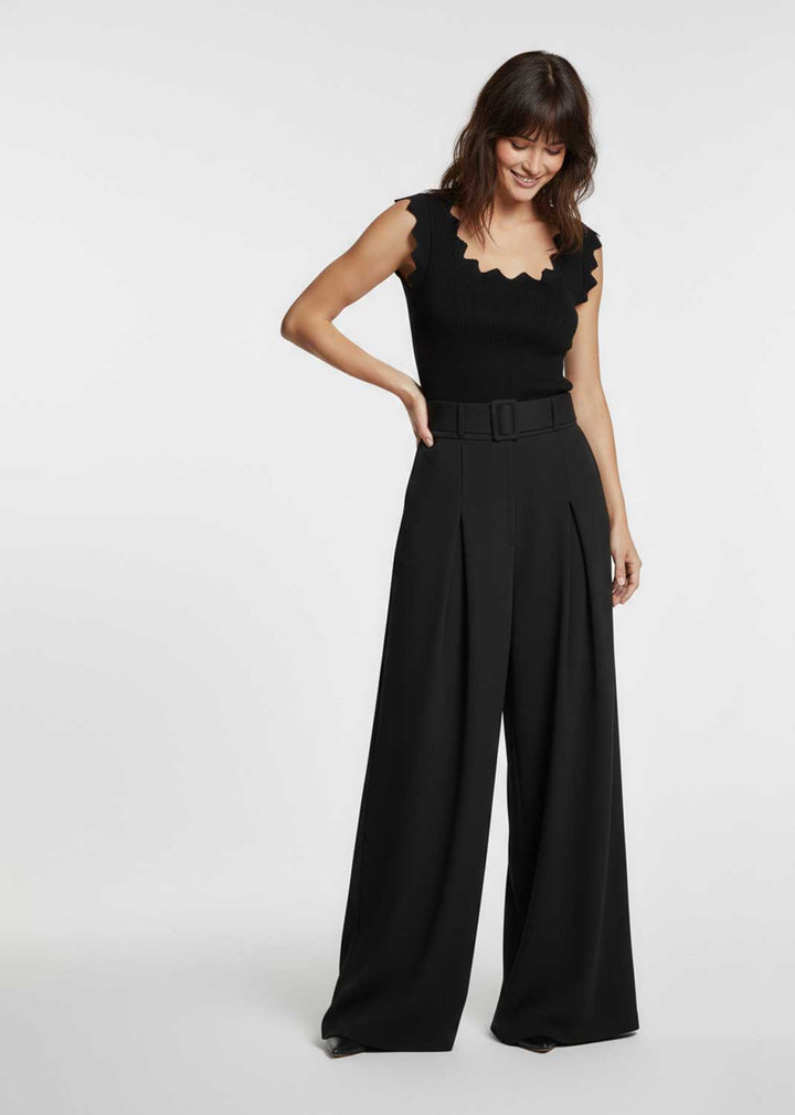 Aurelia Wide Leg Palazzo Pants Black
