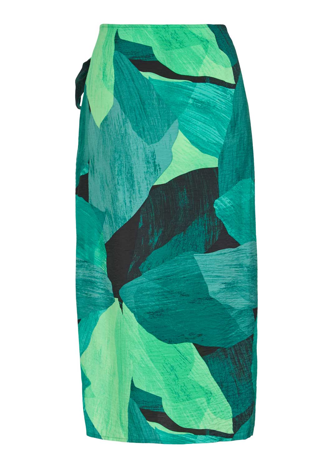 Aurora Abstract Wrap Skirt in Green