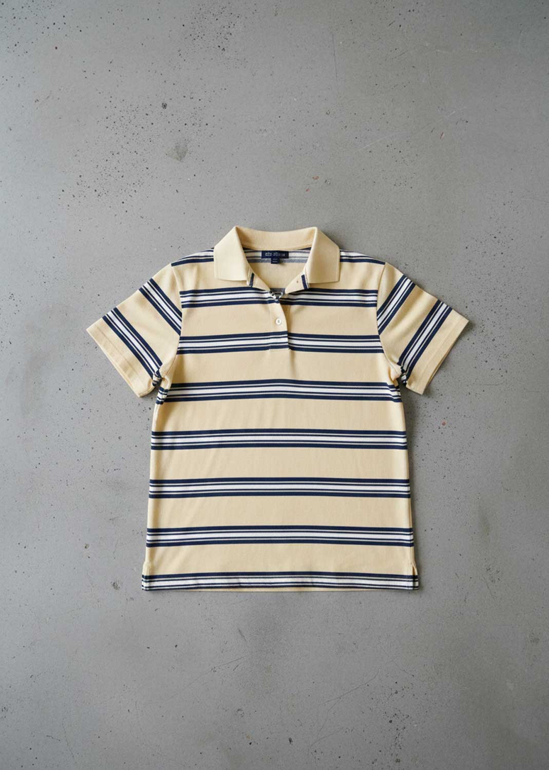Bobbie Lemon and Navy Stripe Polo Tshirt