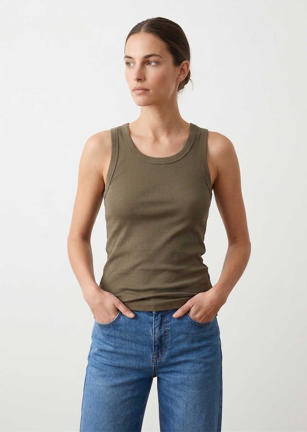 Carry Khaki Premium Vest Top