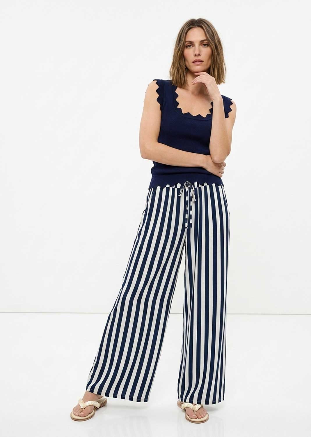 Carolina Navy Stripe Pants