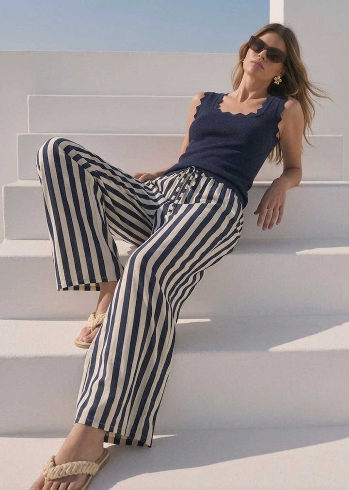 Carolina Navy Stripe Pants