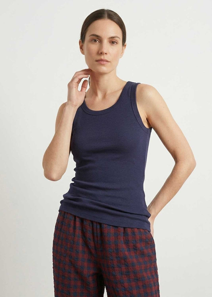 Carry Navy Premium Vest Top