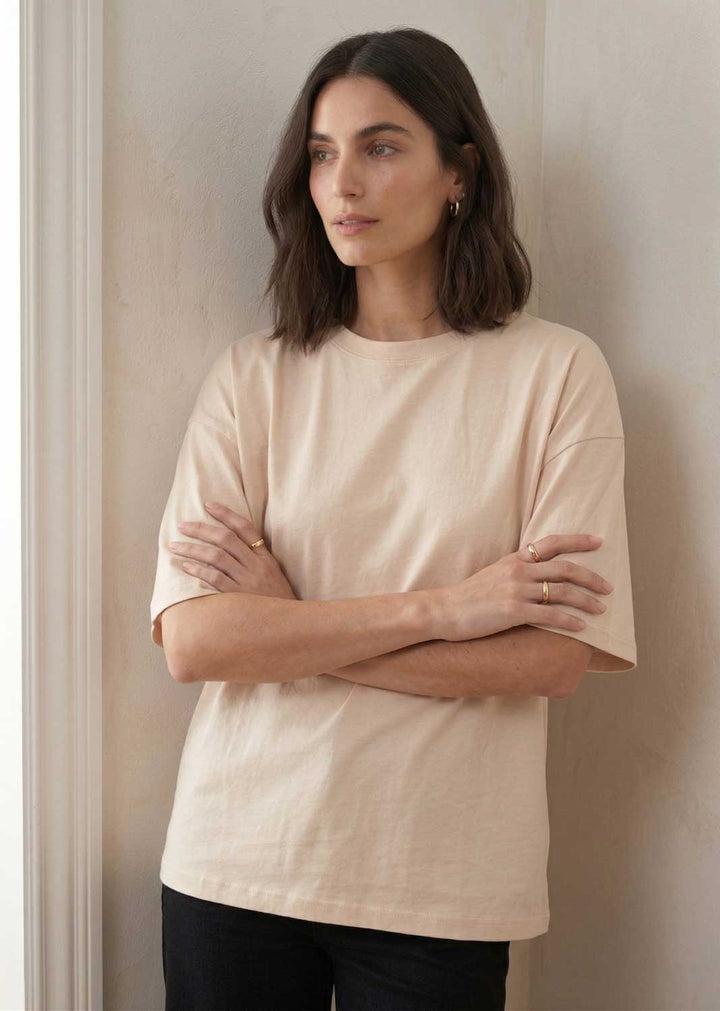 Cassie Cream Oversized T-shirt