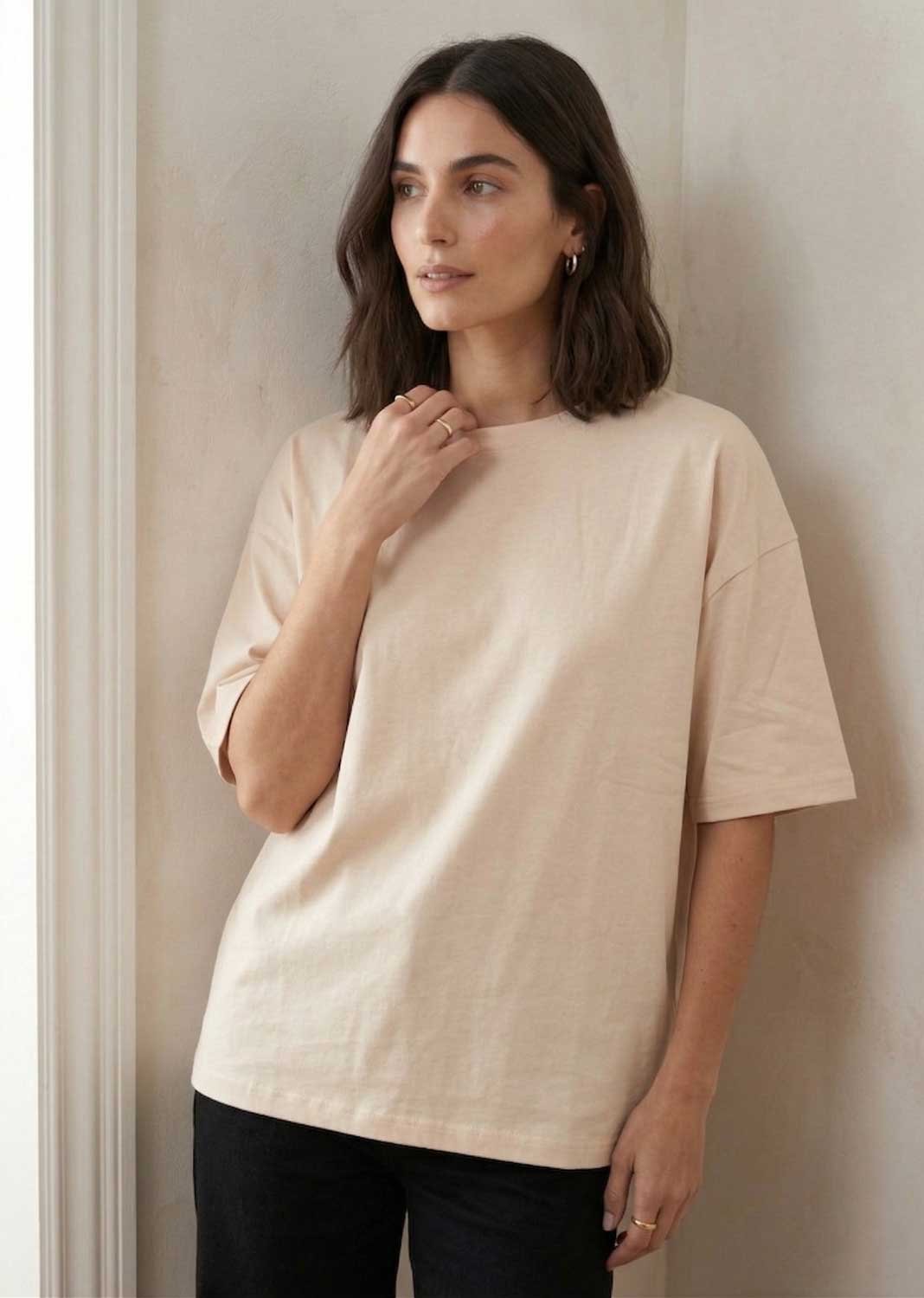 Cassie Cream Oversized T-shirt