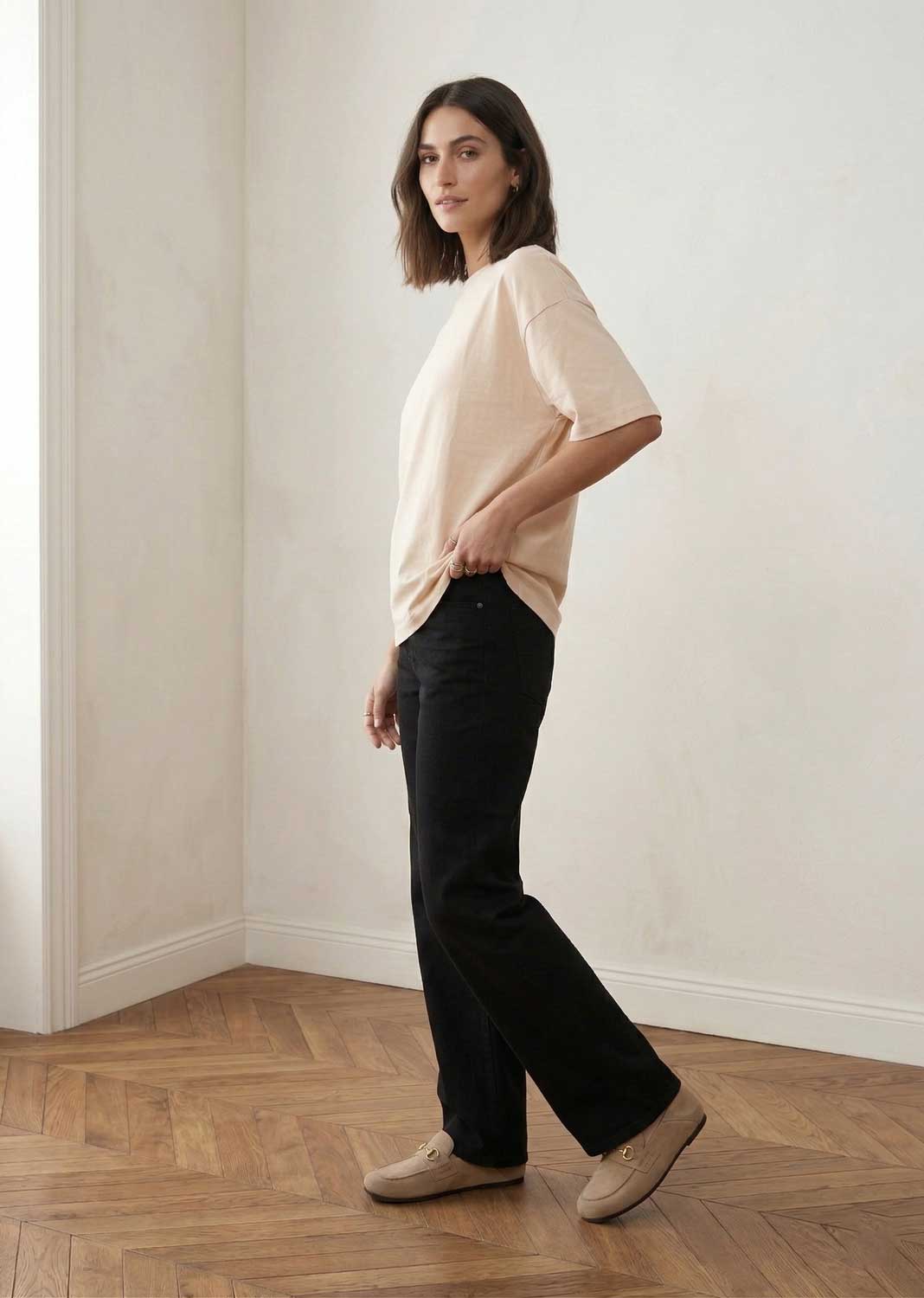 Cassie Cream Oversized T-shirt