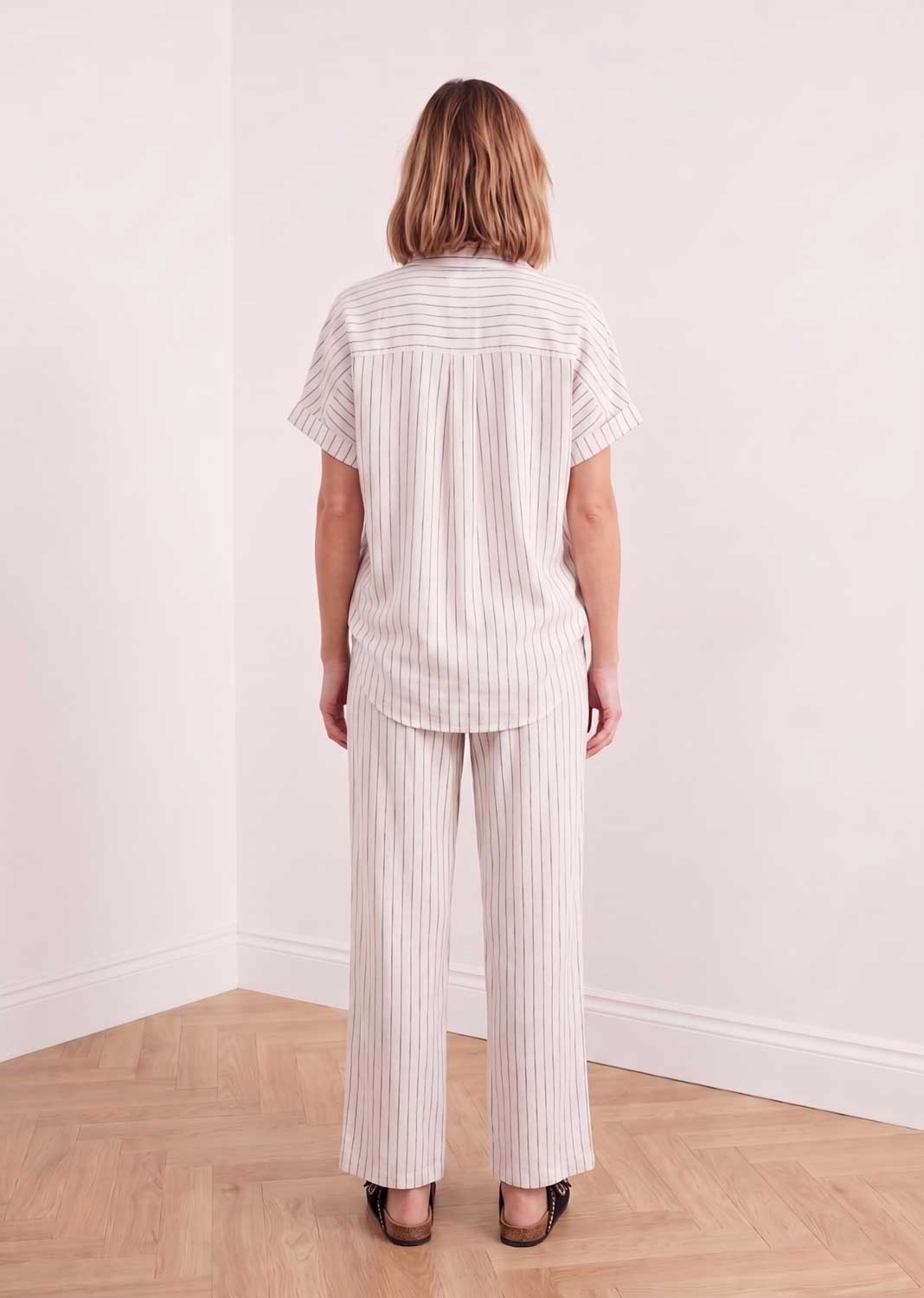 Cecilia White Stripe Co-ord Set