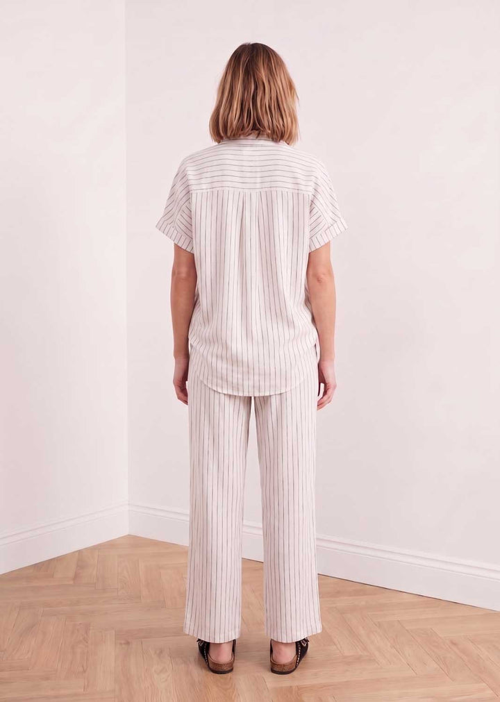 Cecilia White Stripe Co-ord Set