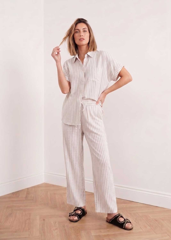 Cecilia White Stripe Co-ord Set