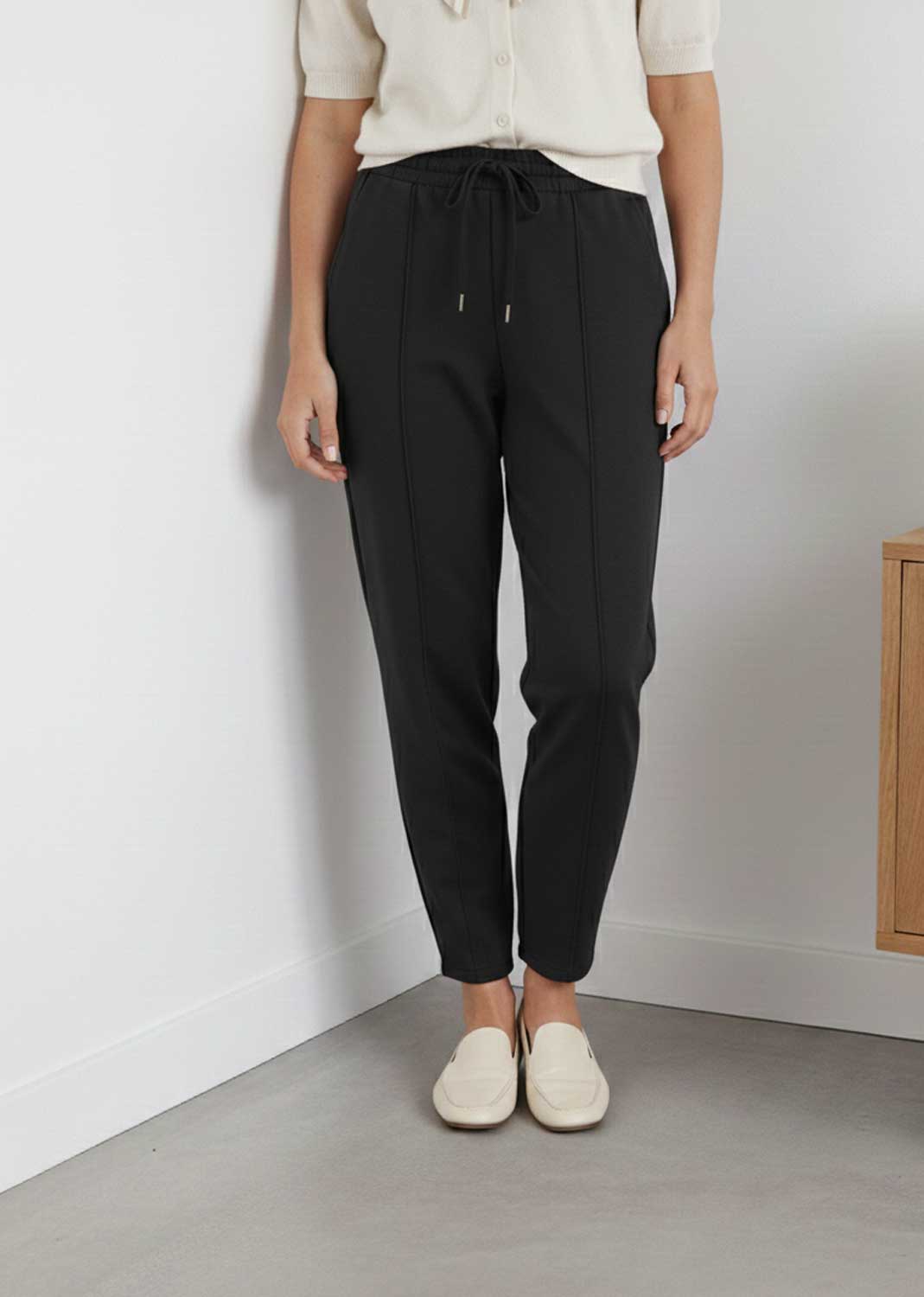 Christie Jersey Barrel Pants Black