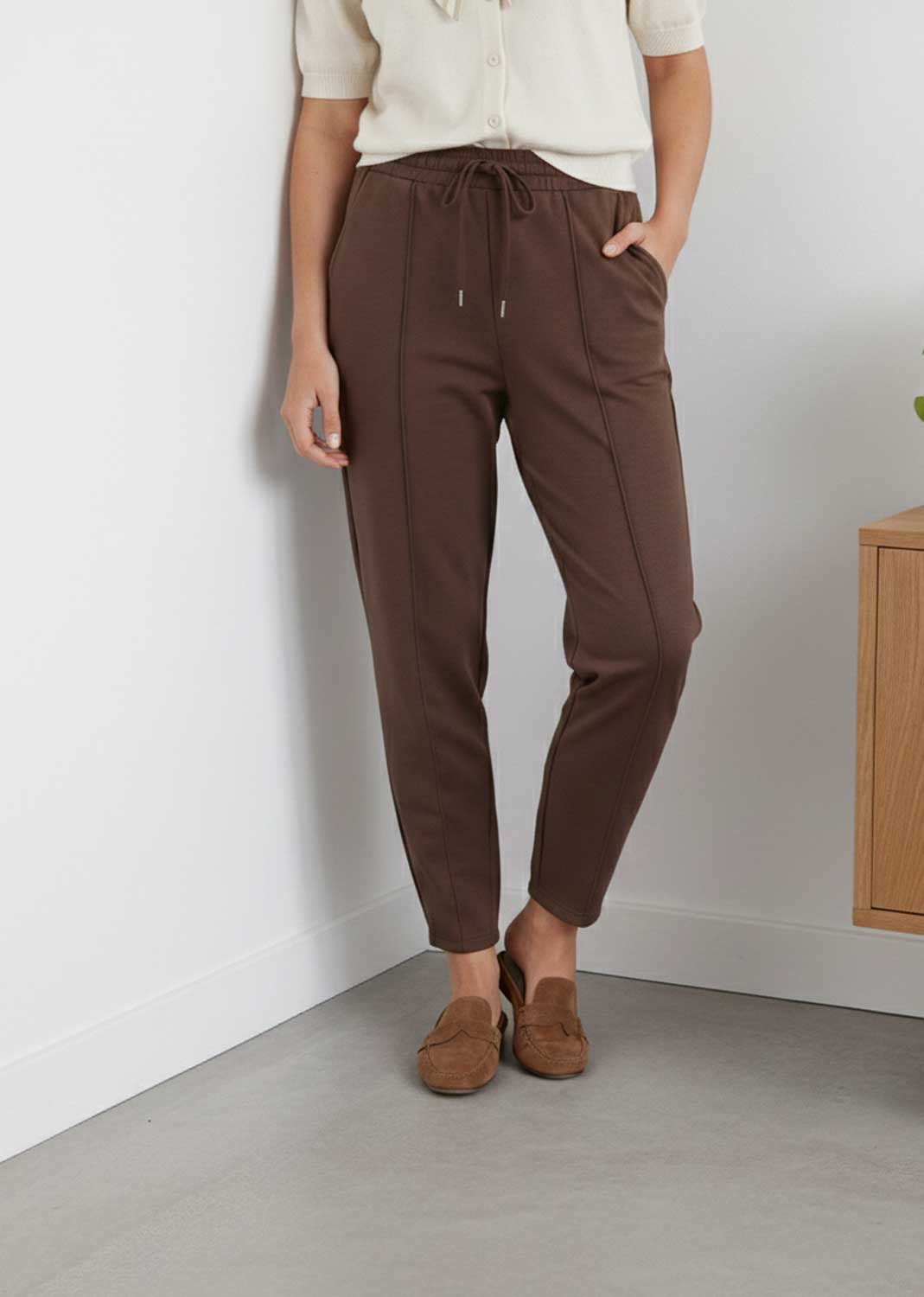 Christie Jersey Barrel Pants Brown