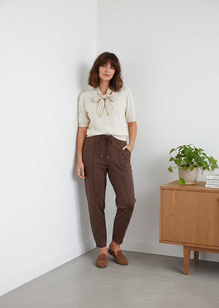 Christie Jersey Barrel Pants Brown