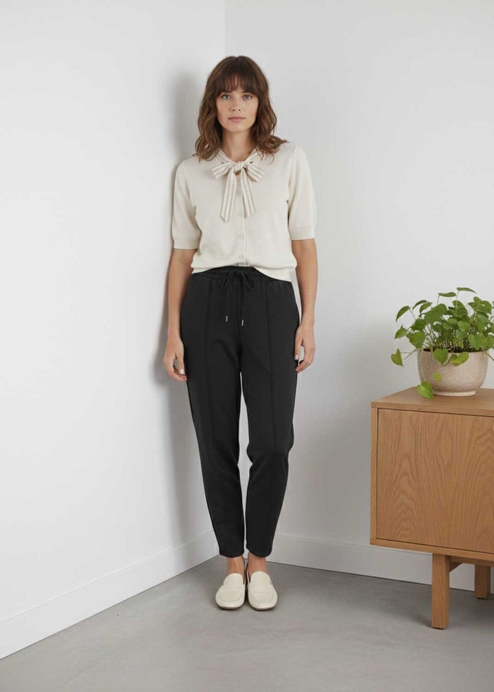 Christie Jersey Barrel Pants Black