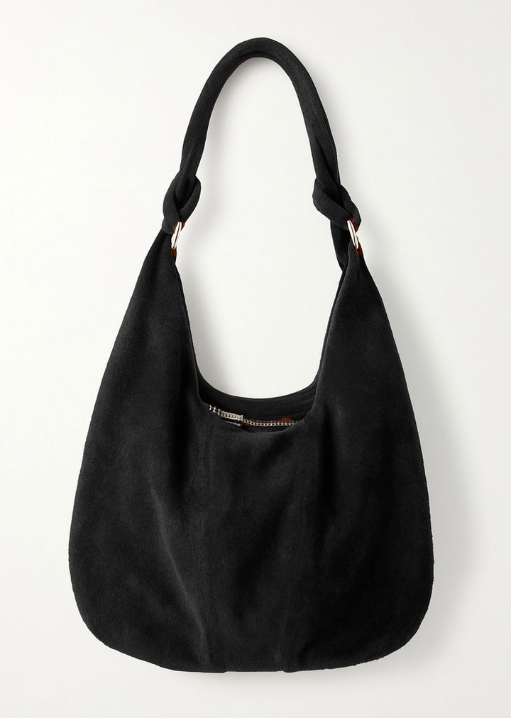 Suede Tote Bag in Black