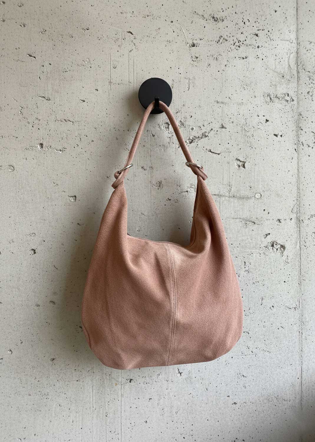 Suede Bag in Soft Pink