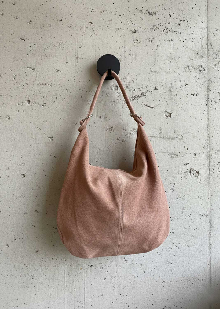 Suede Bag in Soft Pink