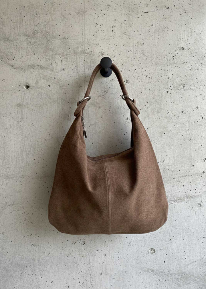 Cisco Suede Bag in Taupe
