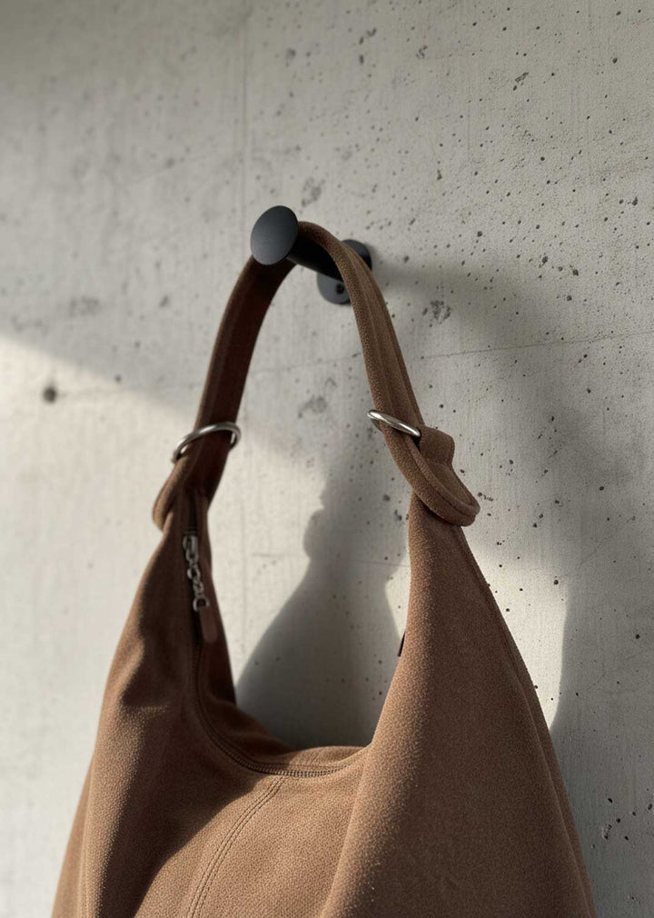 Cisco Suede Bag in Taupe