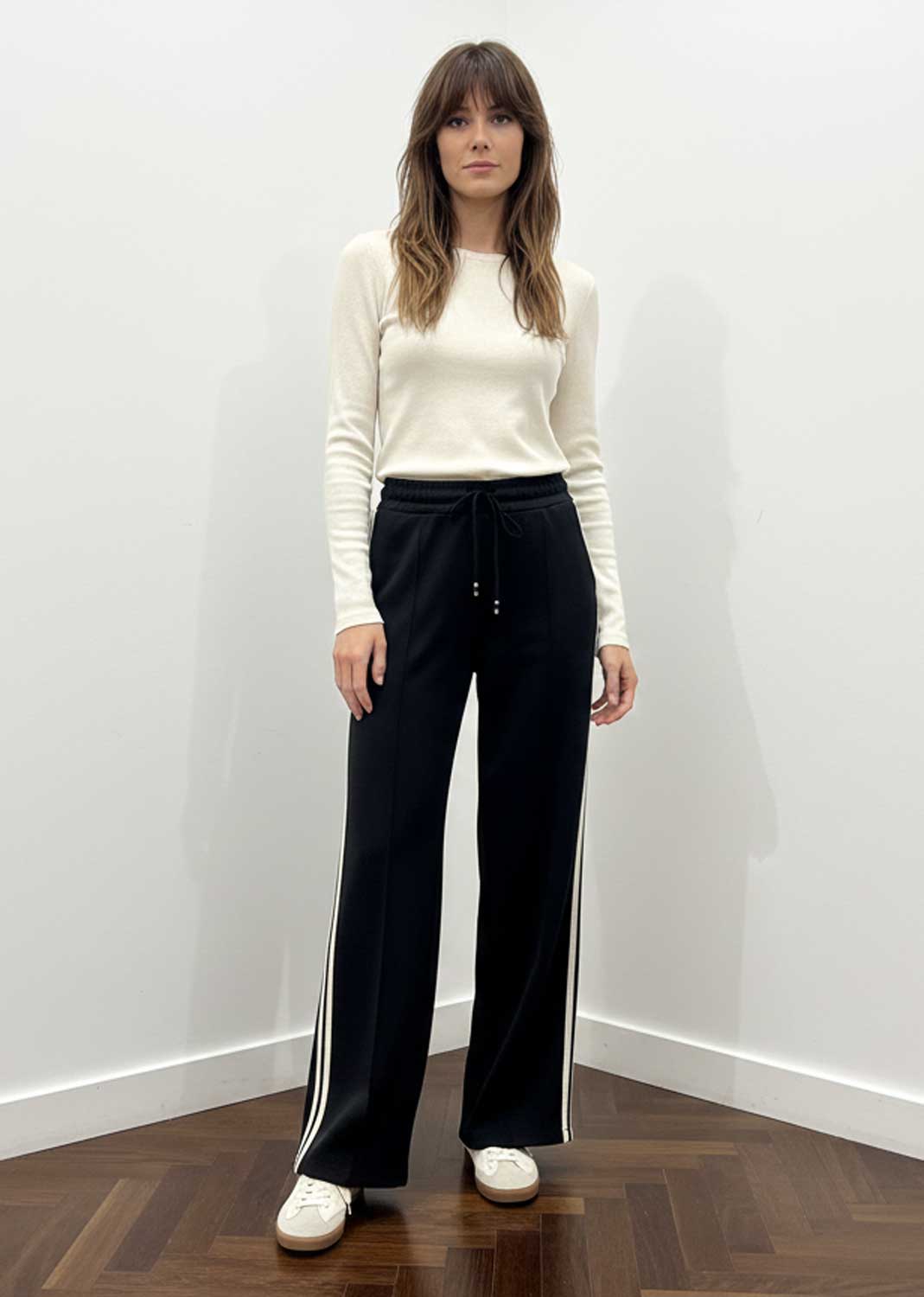 cory side stripe pants black
