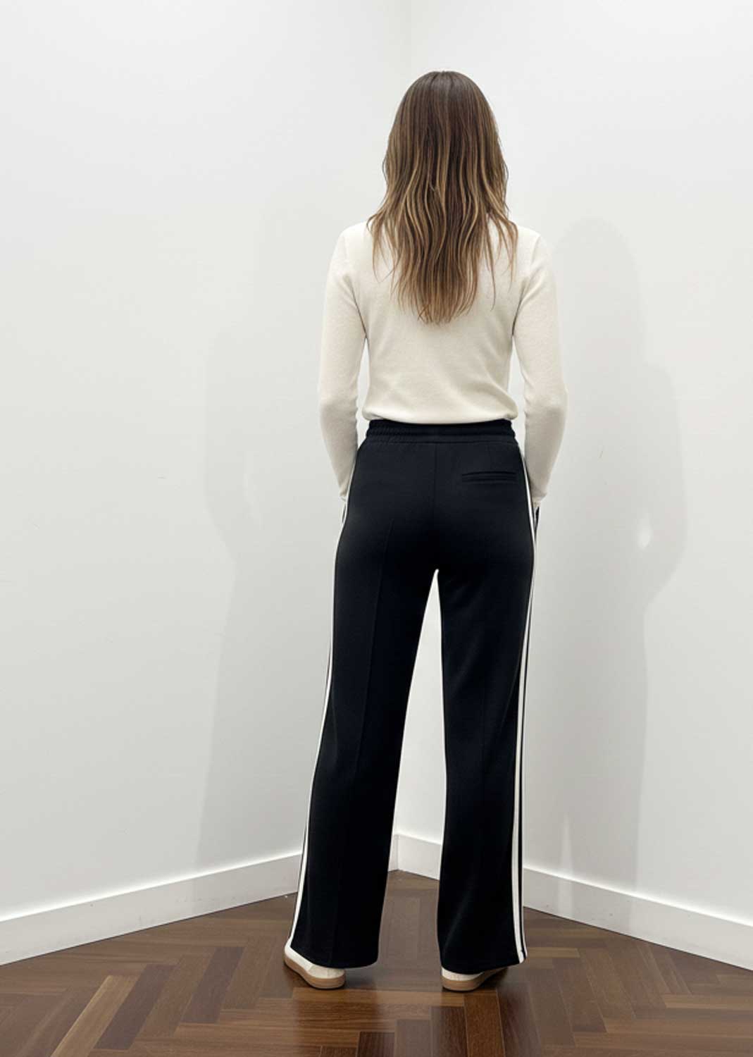 Cory Side Stripe Track Pants Black
