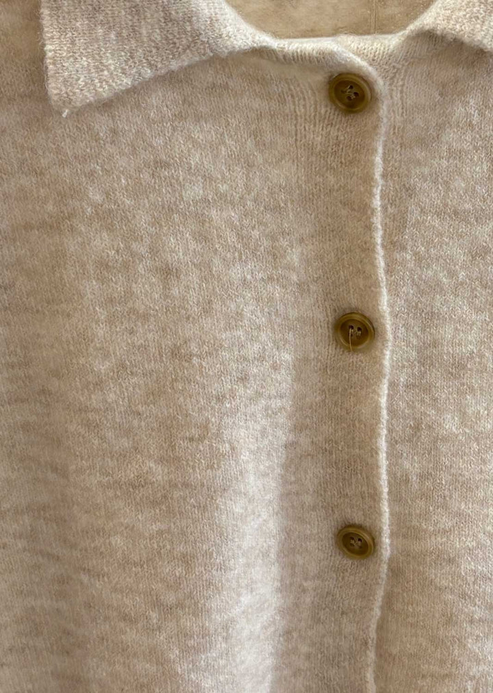 Eliza Short Sleeve Knit Cardigan Cream