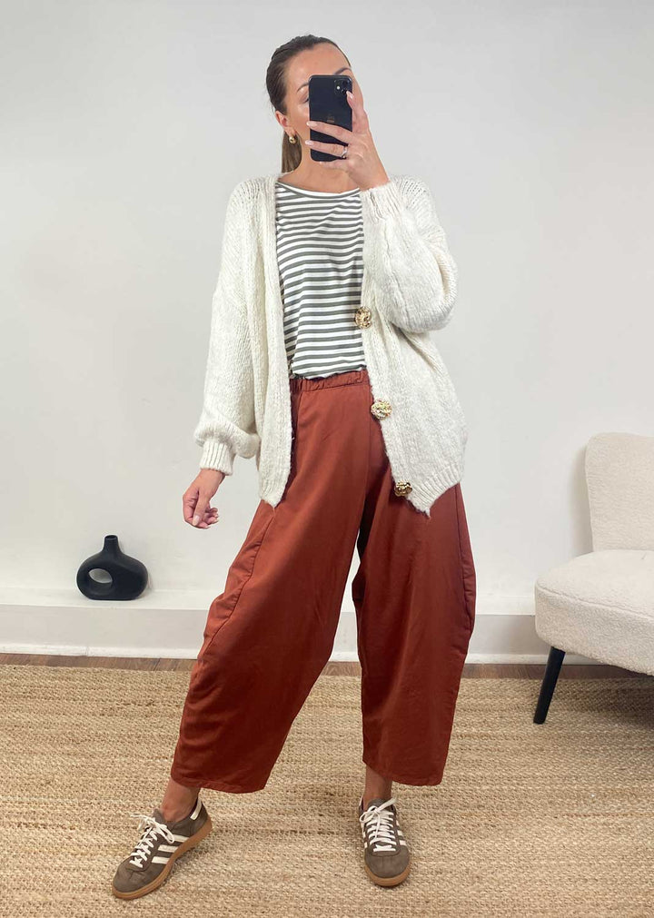Elsa Brooch Cardigan  Cream