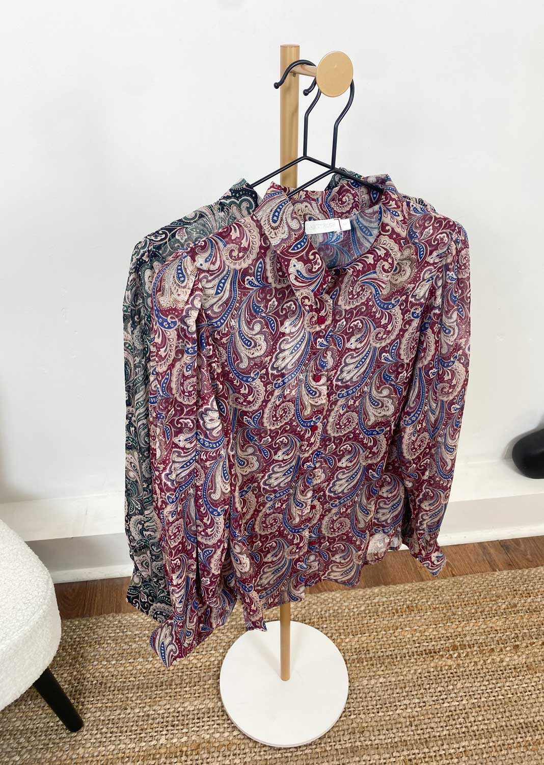 Gabriella Paisley Blouse  Green