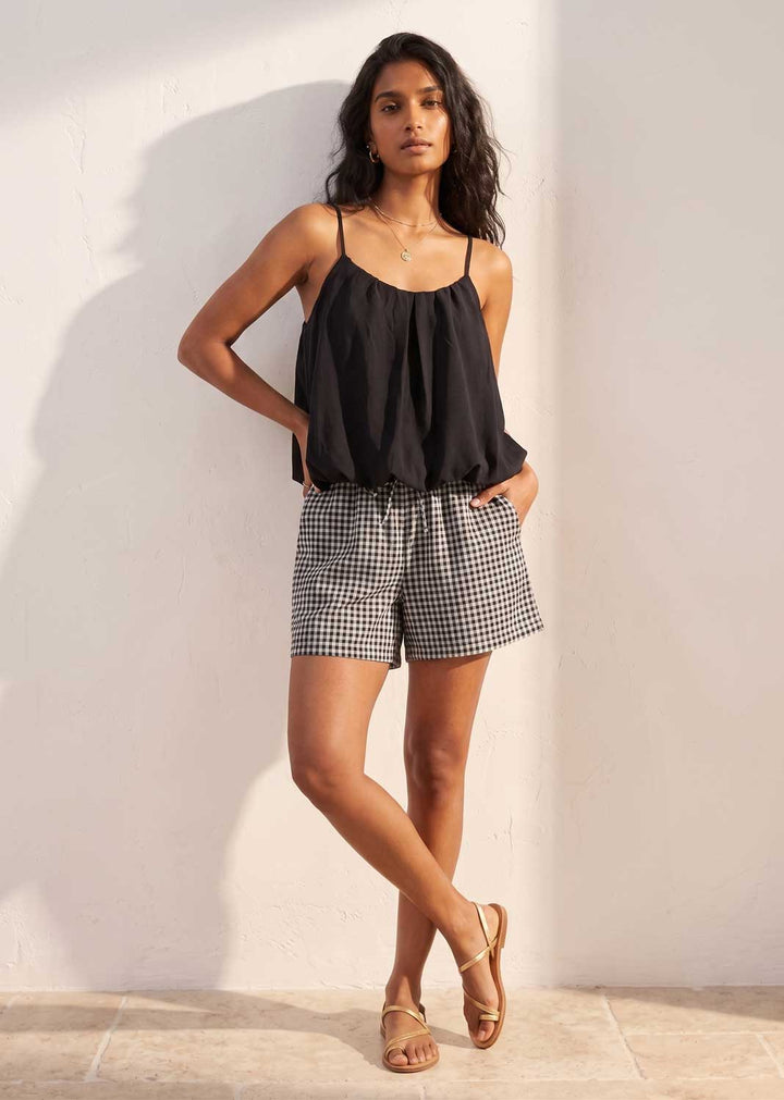 Haven Black Gingham Shorts