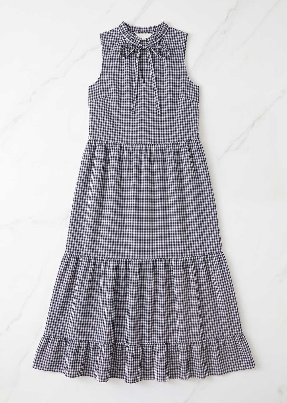 Navy and white Gingham Dress