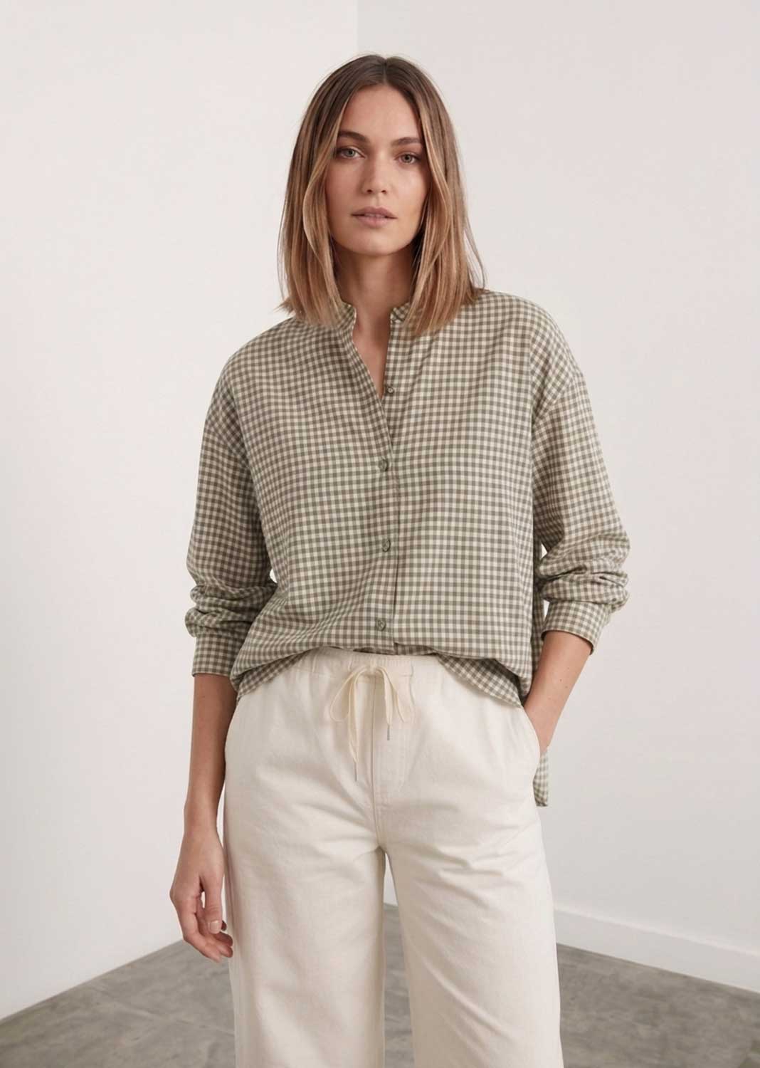 gingham blouse