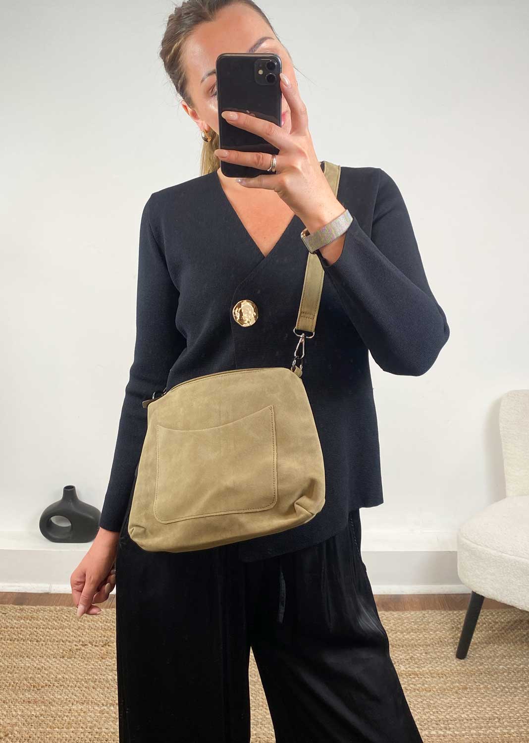 Imogen 2 in 1 Shopper Bag in Taupe