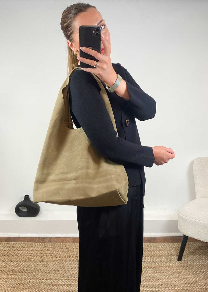 Imogen 2 in 1 Shopper Bag in Taupe