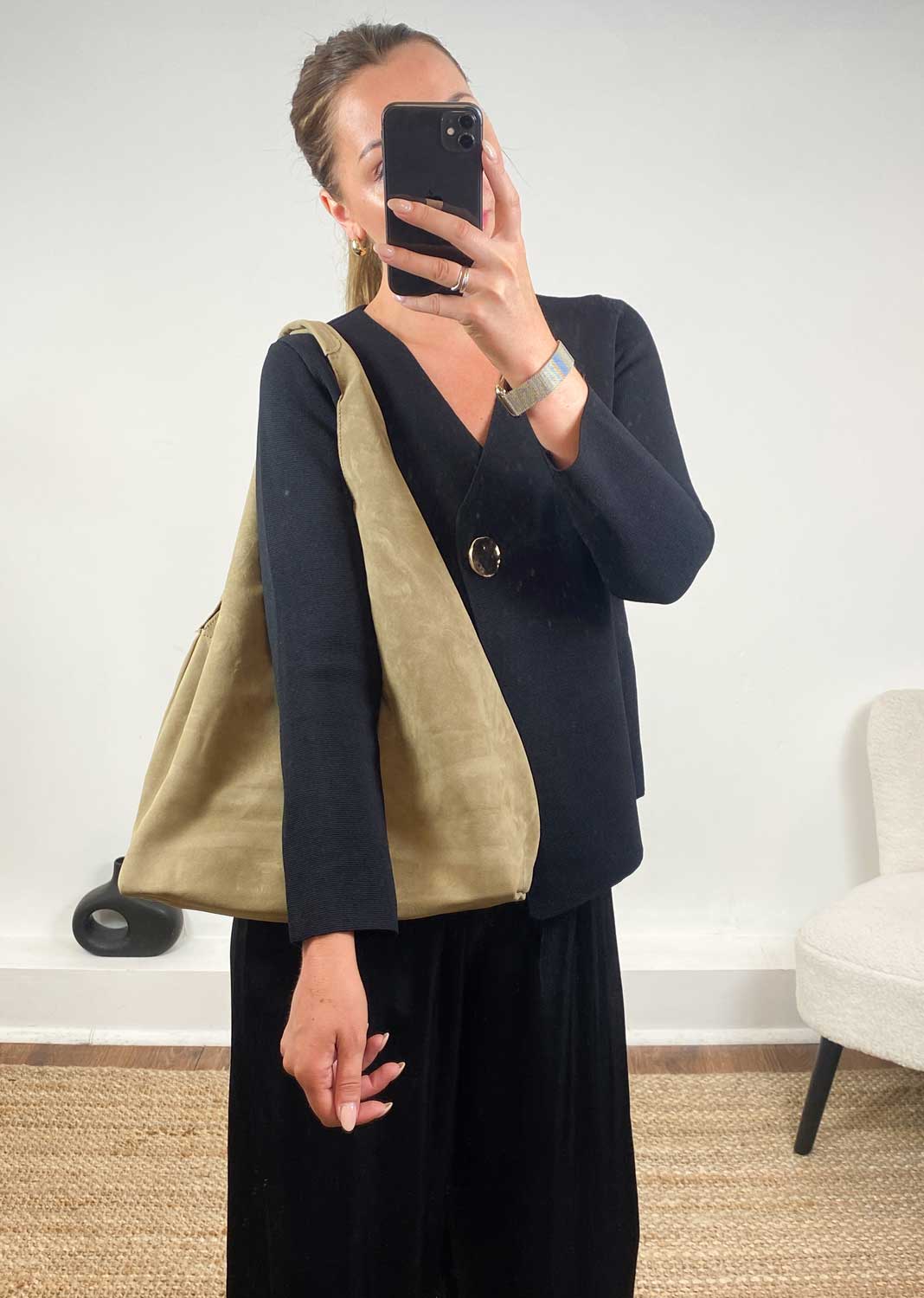Imogen 2 in 1 Shopper Bag in Taupe