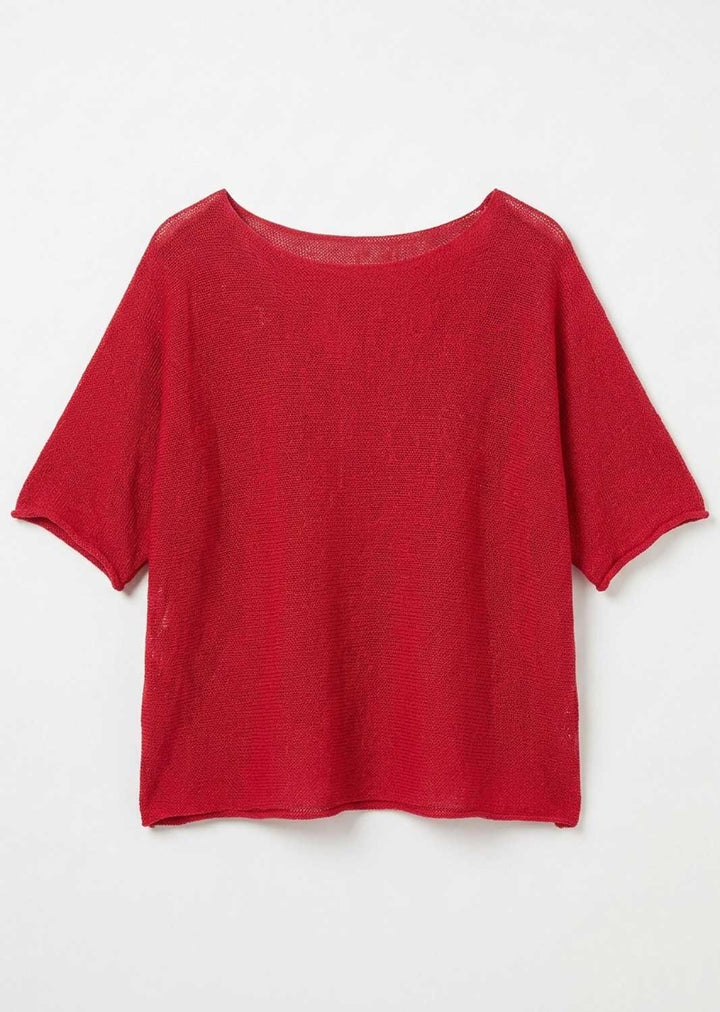 Josie Raspberry Fine Knit Top
