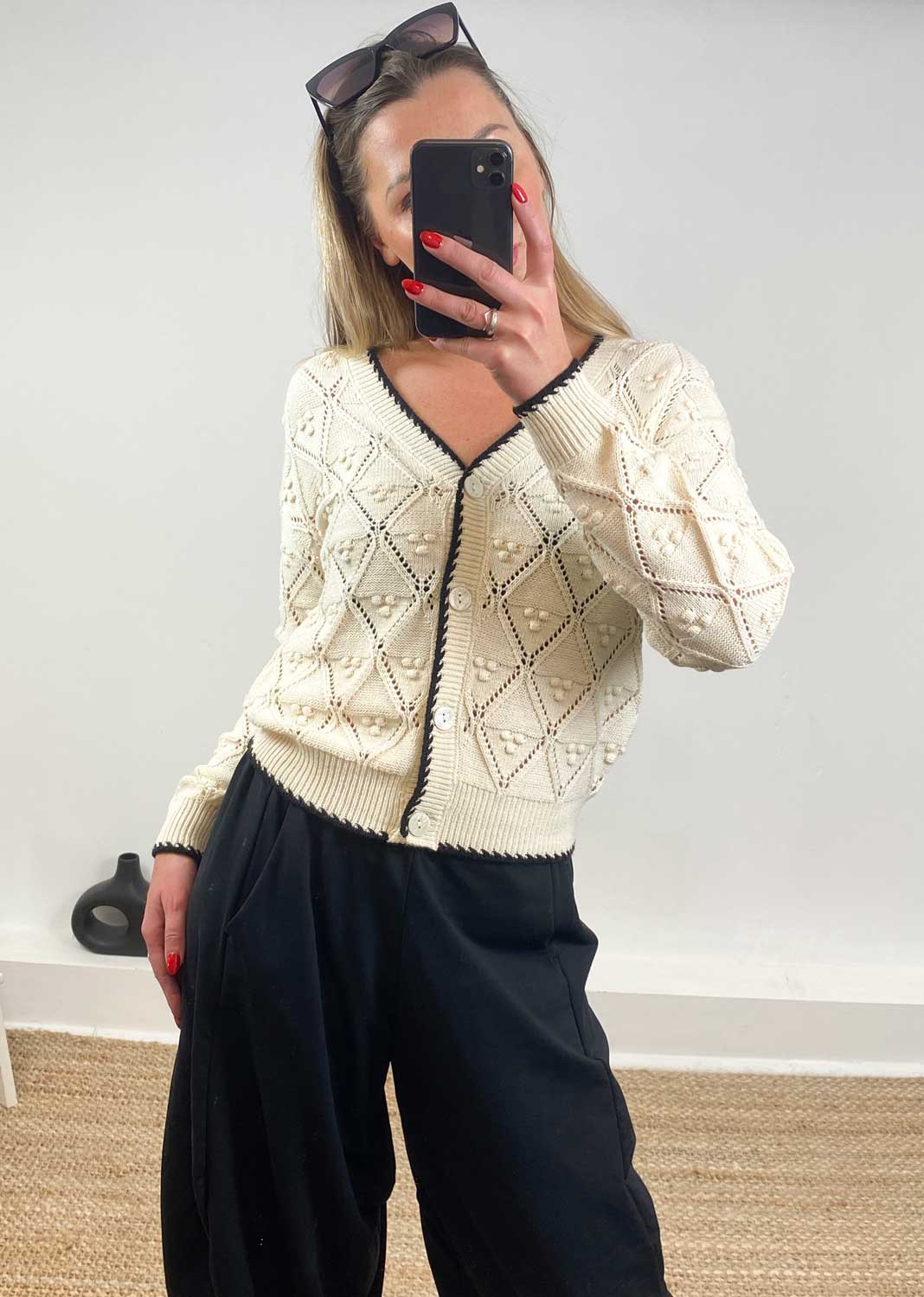 Julian Crochet Cardigan