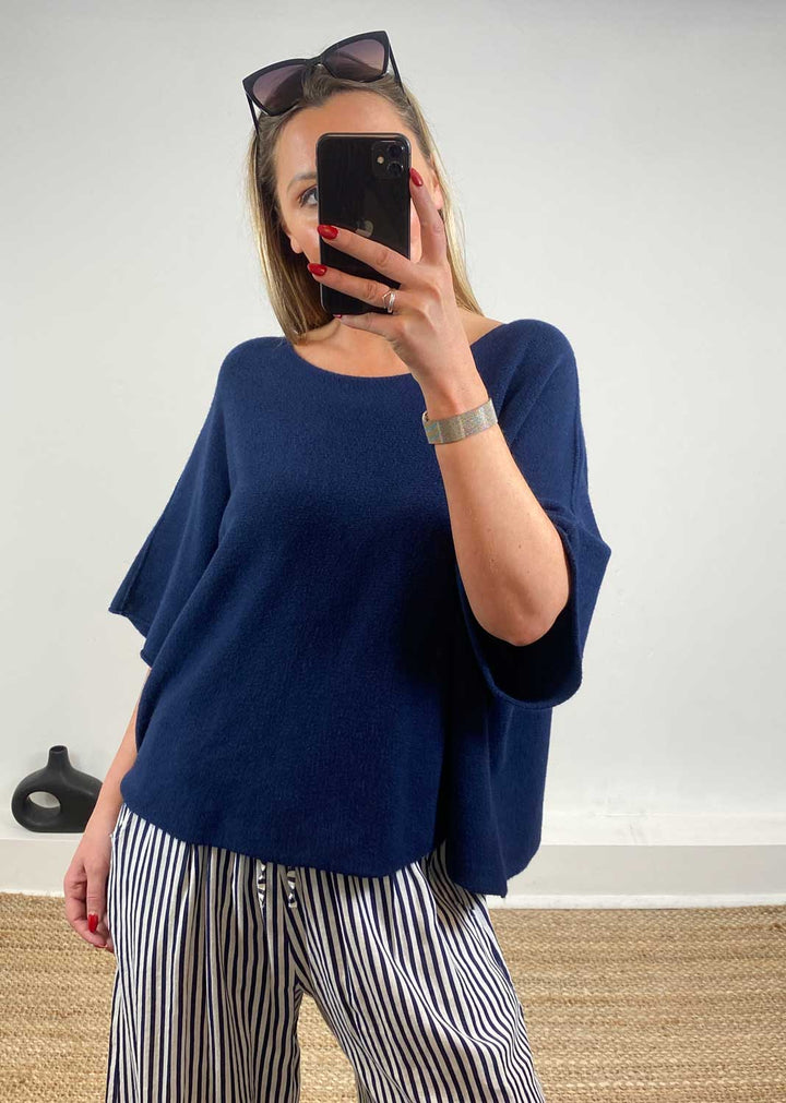 Juliette Knit Top Navy