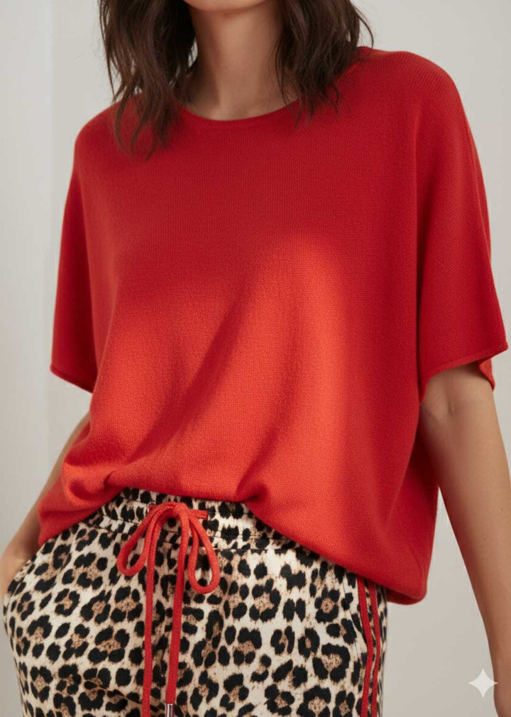 Juliette Knit Top Red