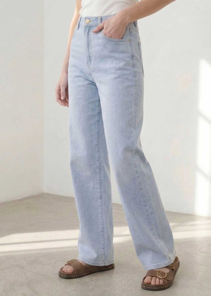Lara Dad Fit Jeans Pale Bue