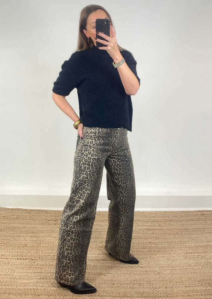 Leopard Dad Jeans
