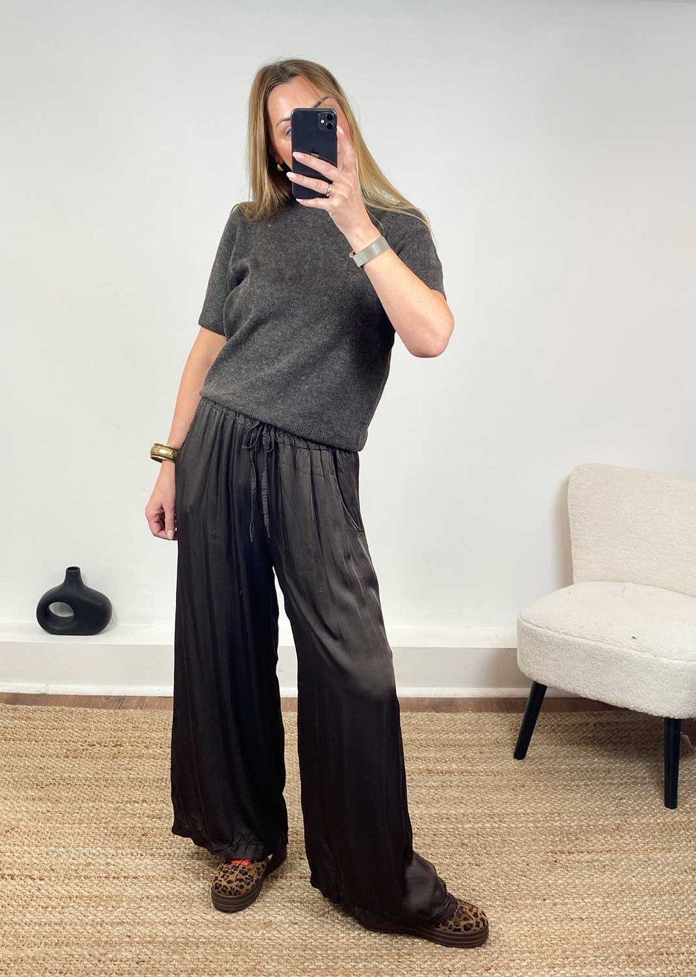 Libby Soft Knit Top Brown